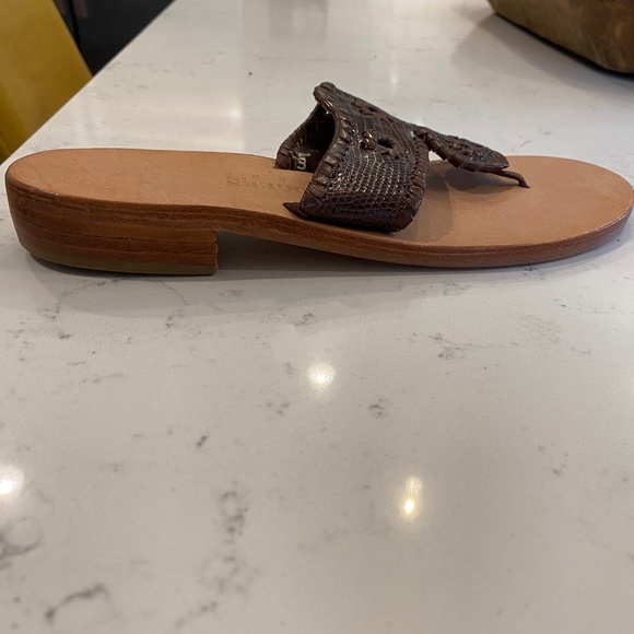 COUTURE LINE!! NWOB- Jack Rogers Couture Flat Reptile Sandal - Picture 2 of 6